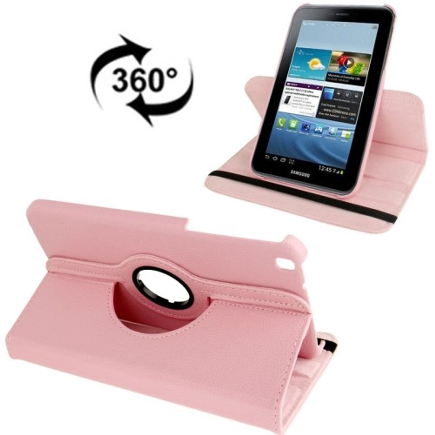 KÖNIG DESIGN Samsung Kunststoff, Tablet Hülle Rosa für Tablet Bookcover Hülle