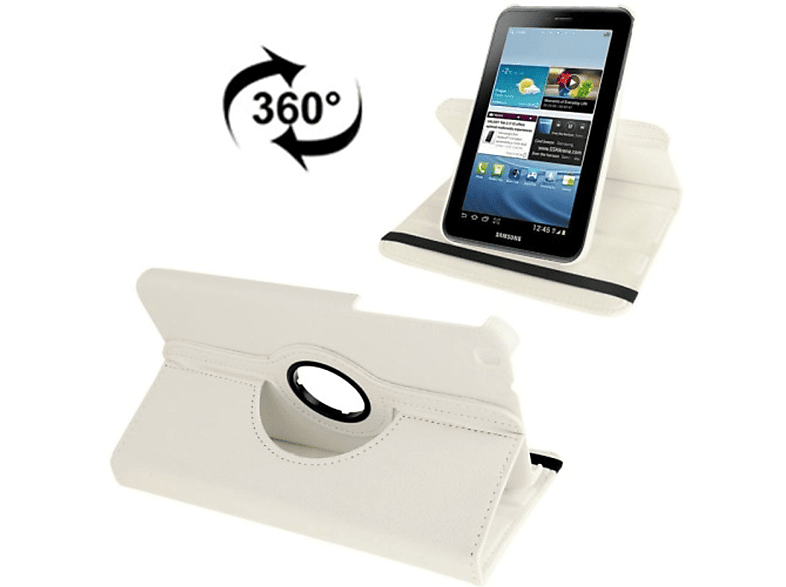 KÖNIG DESIGN Tablet Hülle Tablet Hülle Bookcover für Samsung Kunststoff, Weiß