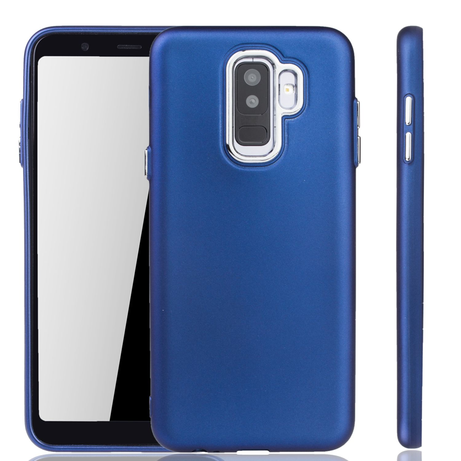 Plus Samsung, Schutzhülle, A6 DESIGN (2018), Blau Backcover, Galaxy KÖNIG