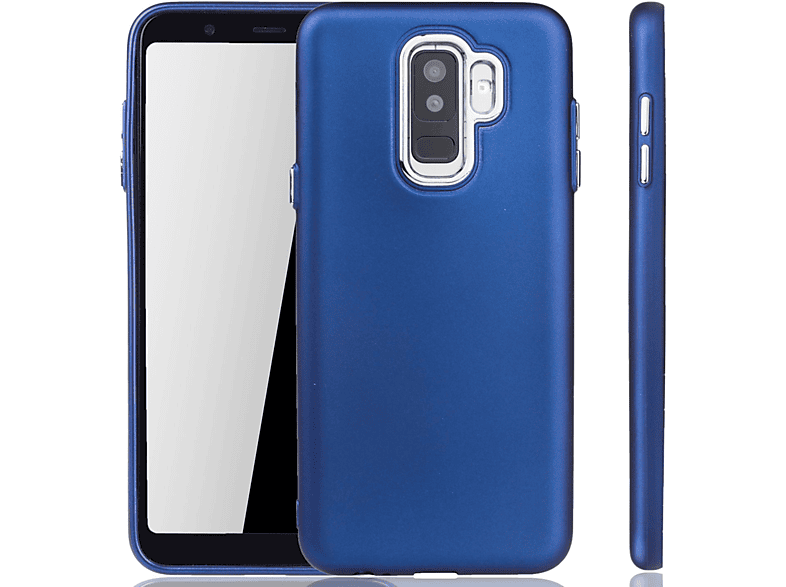Plus Samsung, Schutzhülle, A6 DESIGN (2018), Blau Backcover, Galaxy KÖNIG