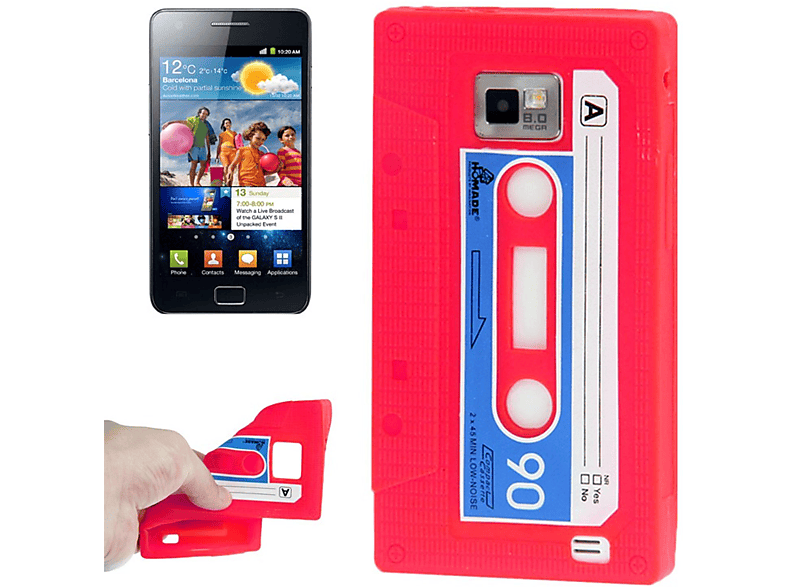 KÖNIG DESIGN Schutzhülle, Backcover, Samsung, Galaxy S2 i9100, Rot
