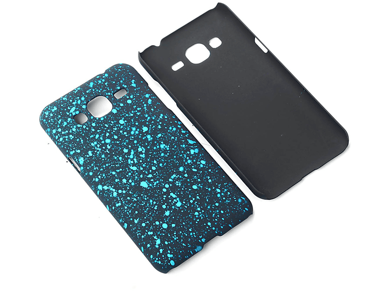Samsung, KÖNIG (2016), DESIGN Schutzhülle, Schwarz Backcover, Galaxy J3