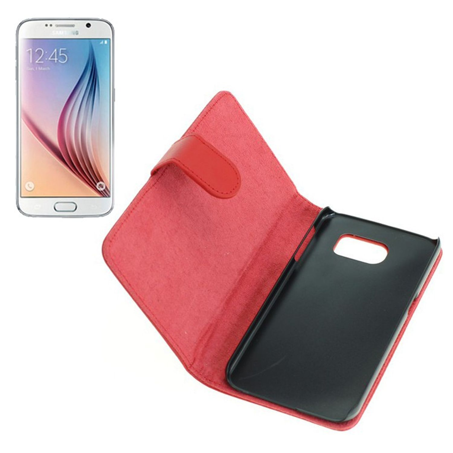 KÖNIG DESIGN Schutzhülle, Backcover, S6, Samsung, Galaxy Rot