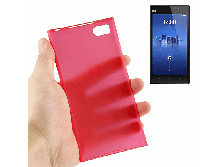 KÖNIG DESIGN Schutzhülle, Backcover, Rot 3, Xiaomi, Mi