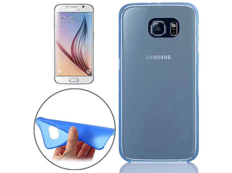 KÖNIG DESIGN Schutzhülle, Backcover, S6, Samsung, Blau Galaxy