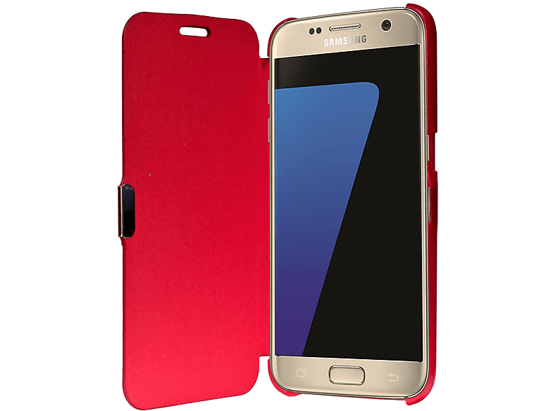 Samsung, Backcover, Schutzhülle, Rot S7 DESIGN Edge, KÖNIG Galaxy