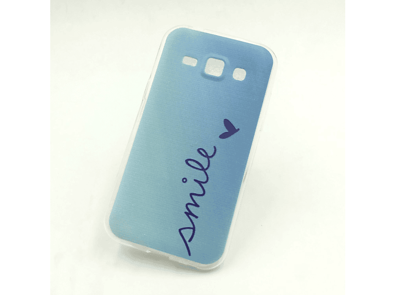 DESIGN J1 Samsung, (2015), Blau KÖNIG Galaxy Backcover, Schutzhülle,