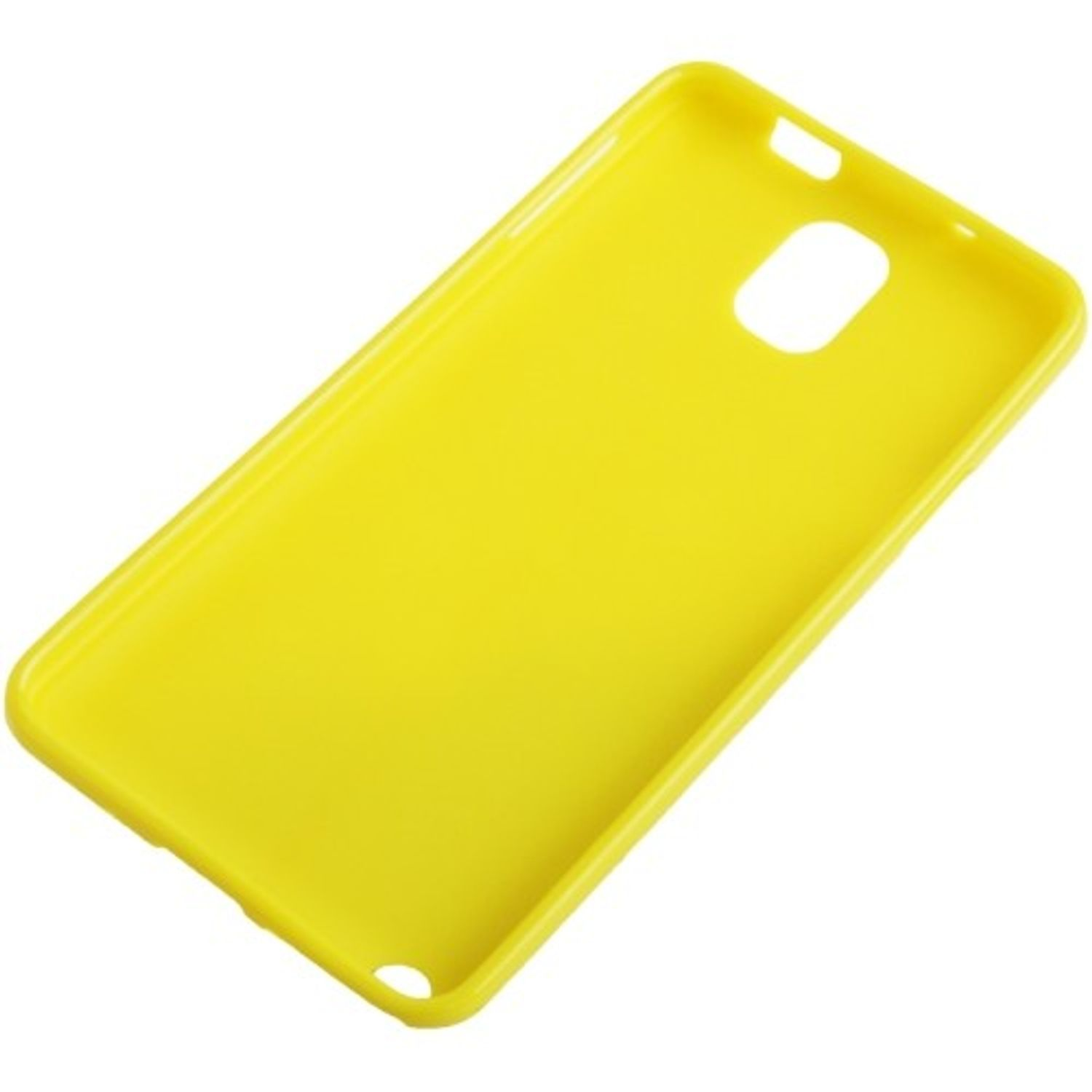 Backcover, DESIGN Galaxy 3, Gelb Note Schutzhülle, KÖNIG Samsung,