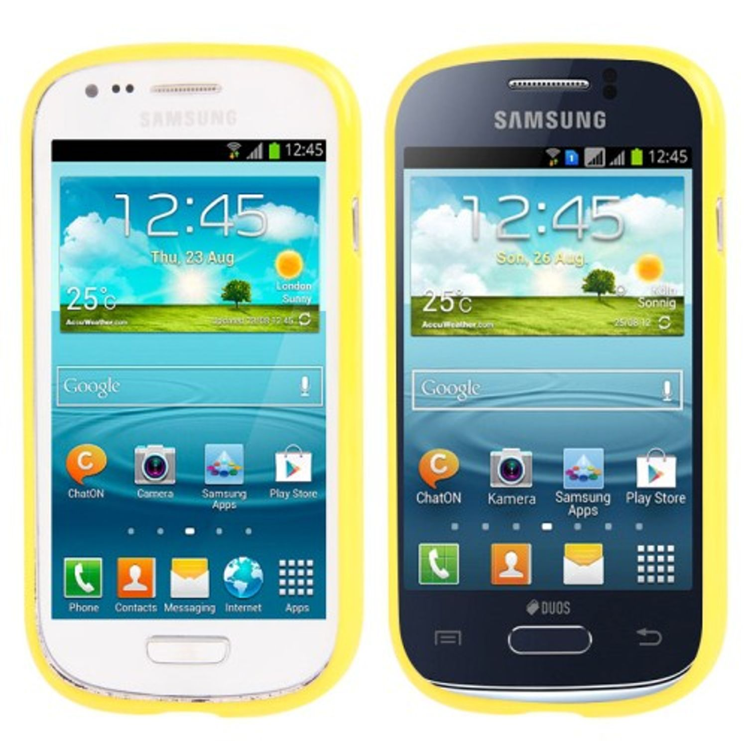 KÖNIG DESIGN Schutzhülle, Backcover, Samsung, Gelb Mini, Galaxy S3
