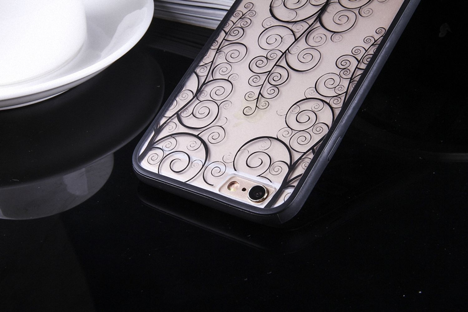 iPhone KÖNIG Schwarz Backcover, DESIGN Plus 7 Plus, 8 Handyhülle, Apple, /