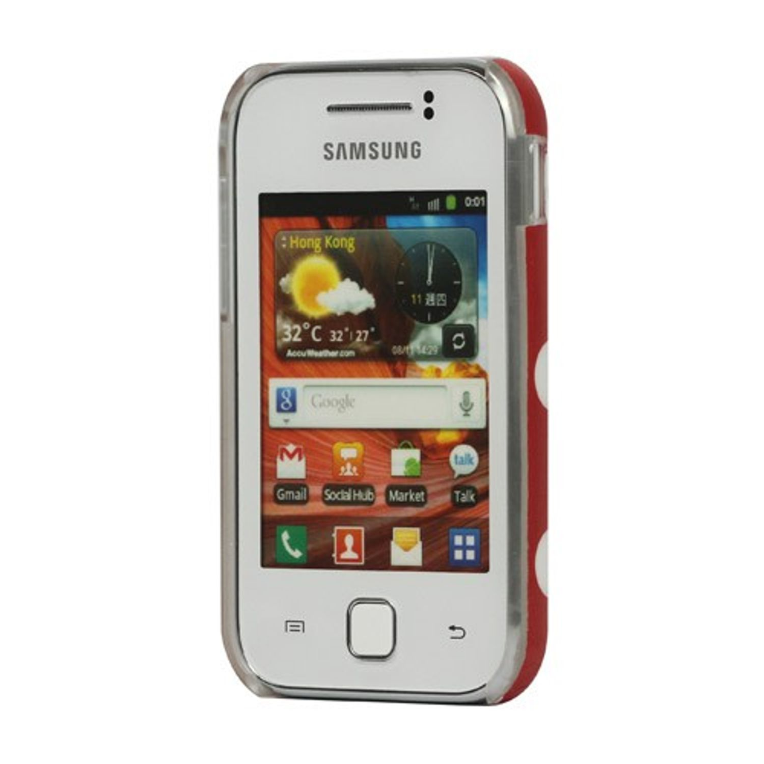 KÖNIG DESIGN Schutzhülle, Samsung, S5360, Rot Backcover