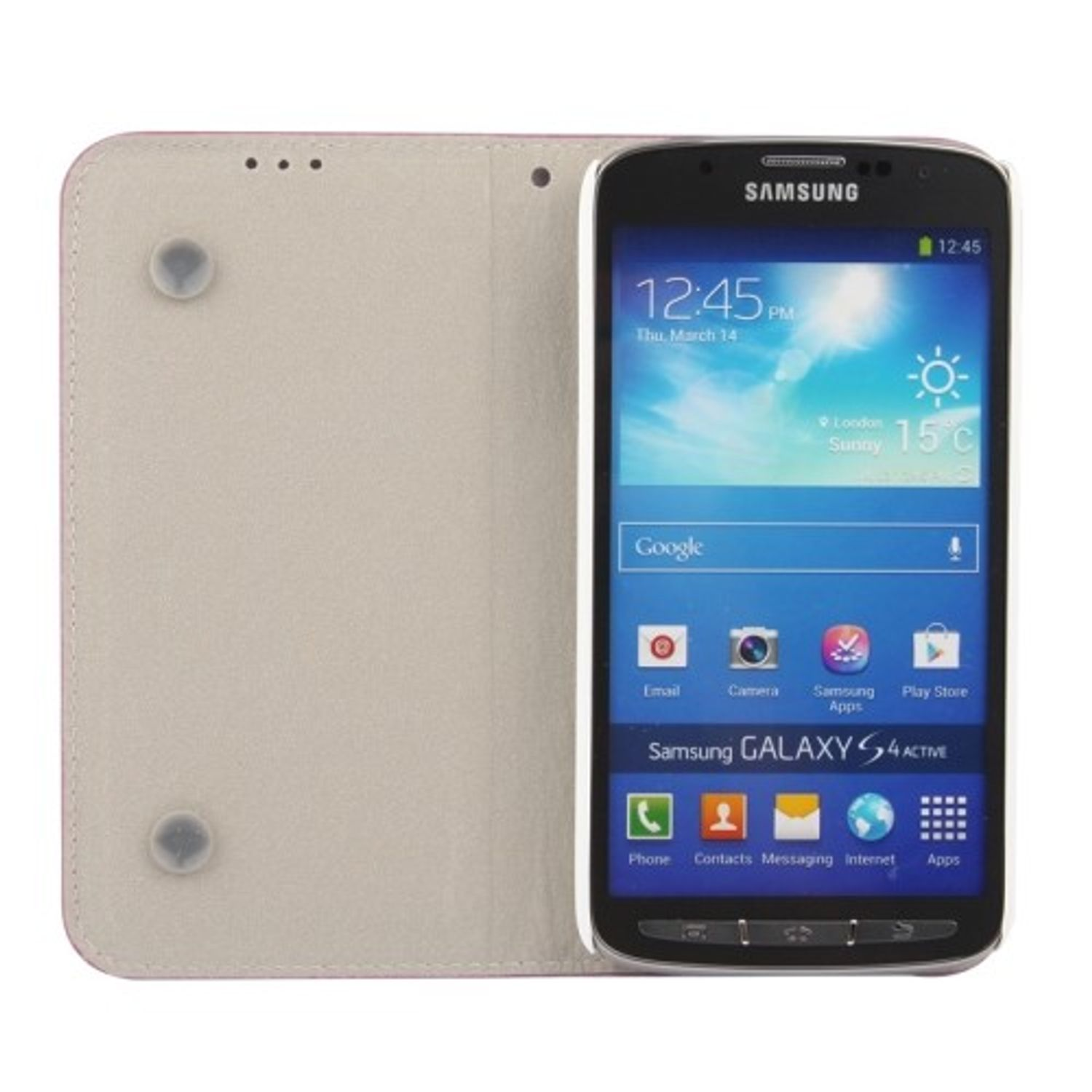 Samsung, Rosa Galaxy DESIGN Backcover, Active, KÖNIG Schutzhülle, S4