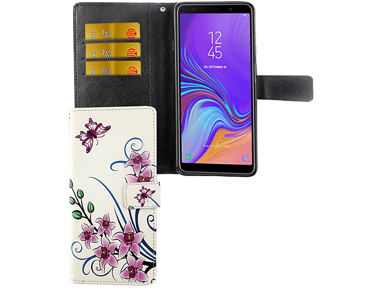 KÖNIG Weiß Samsung, (2018), Bookcover, A9 Galaxy DESIGN Handyhülle,