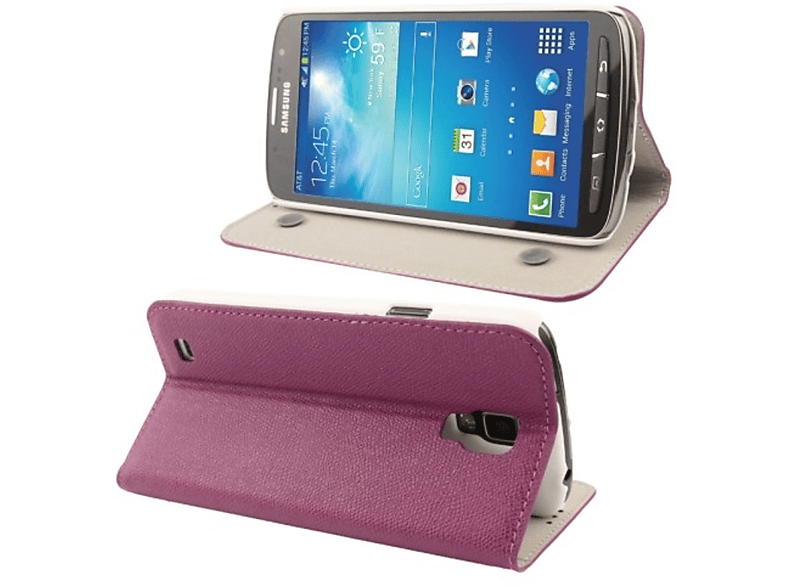Samsung, Rosa Galaxy DESIGN Backcover, Active, KÖNIG Schutzhülle, S4