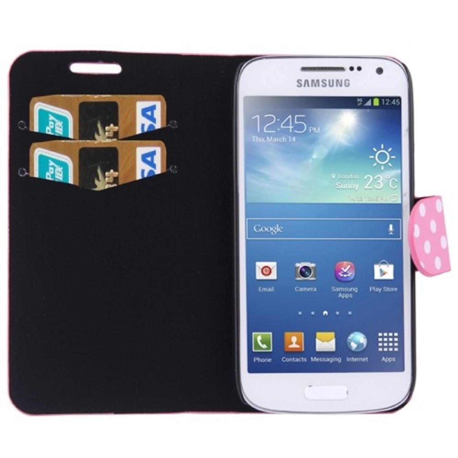 Samsung, Backcover, DESIGN KÖNIG Rosa Mini, S4 Galaxy Schutzhülle,
