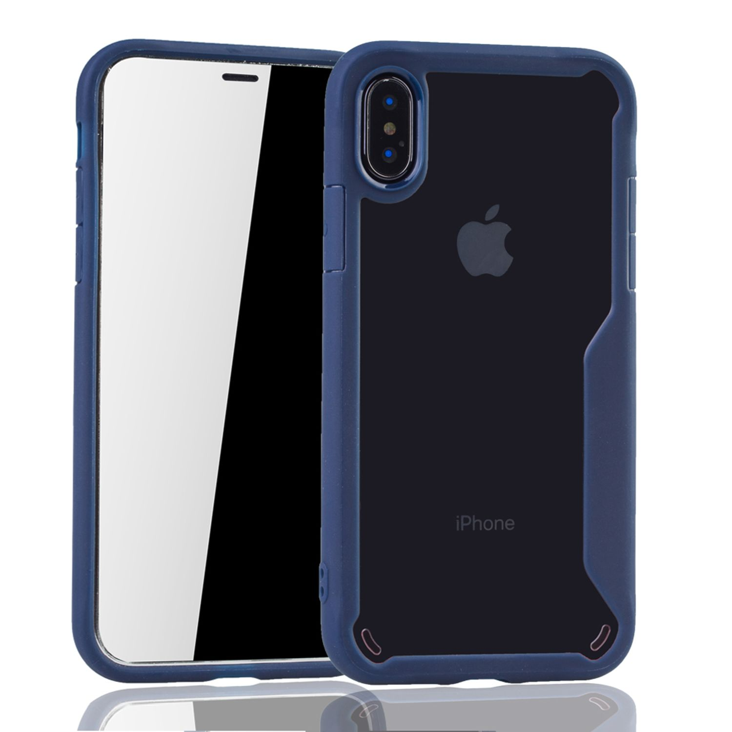 iPhone Apple, X Schutzhülle, DESIGN Backcover, / KÖNIG Blau XS,