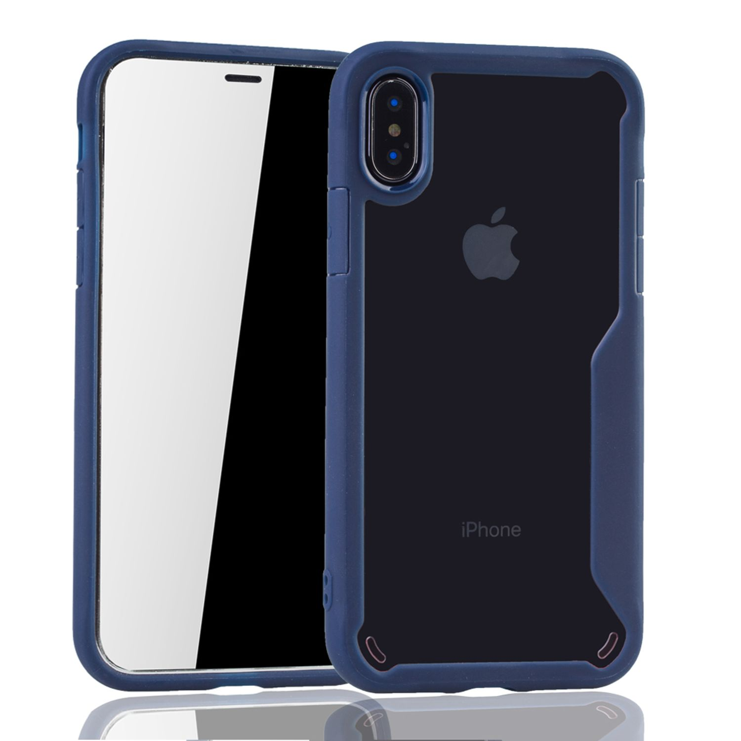 KÖNIG DESIGN Schutzhülle, Backcover, Apple, / X iPhone XS, Blau