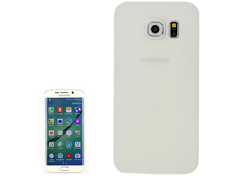 KÖNIG DESIGN Schutzhülle, Backcover, Samsung, Galaxy S6 Edge, Weiß
