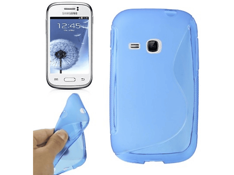 KÖNIG DESIGN Schutzhülle, Backcover, Samsung, Galaxy Young S6310 / S6312, Blau