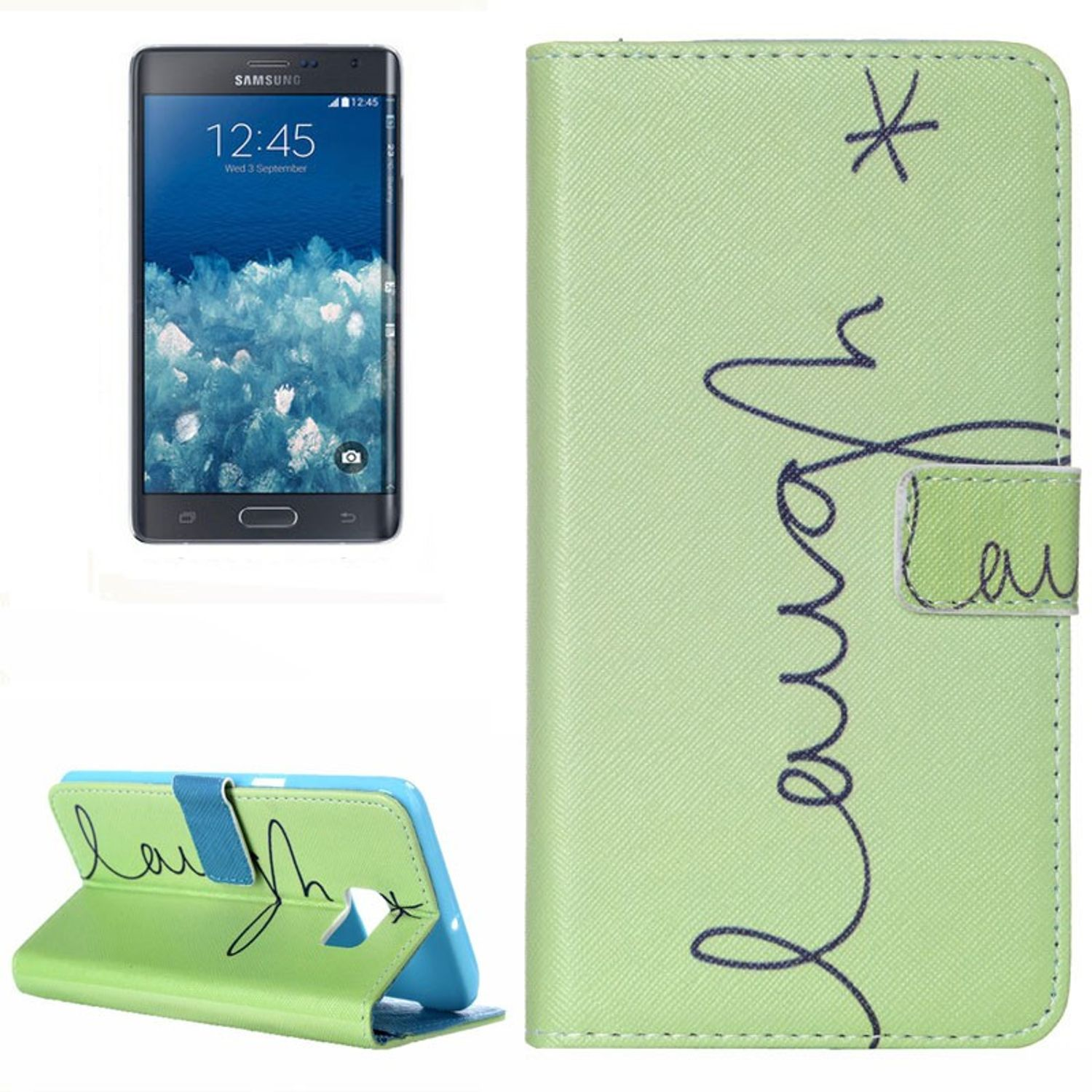 DESIGN KÖNIG 5 Galaxy Samsung, Edge, Backcover, Grün Note Schutzhülle,
