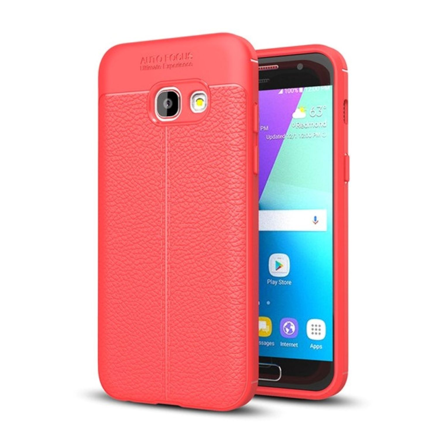 KÖNIG DESIGN Schutzhülle, Galaxy A5 Rot (2017), Samsung, Backcover