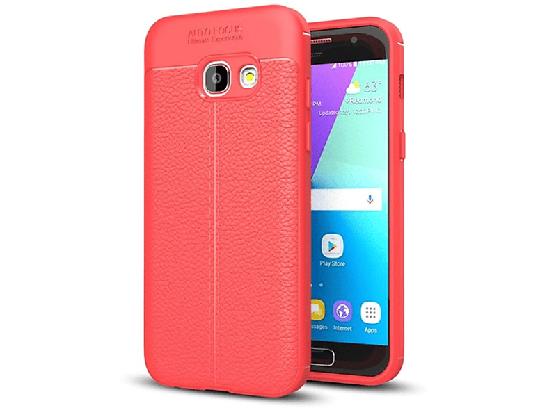 KÖNIG DESIGN Schutzhülle, Backcover, (2017), Samsung, Rot Galaxy A5