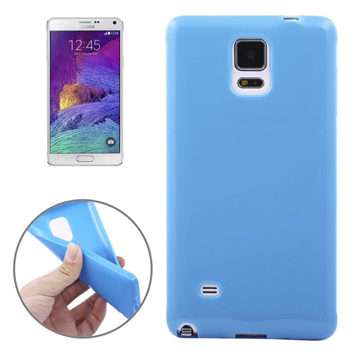 KÖNIG DESIGN Schutzhülle, Backcover, Samsung, Note Galaxy 4, Blau