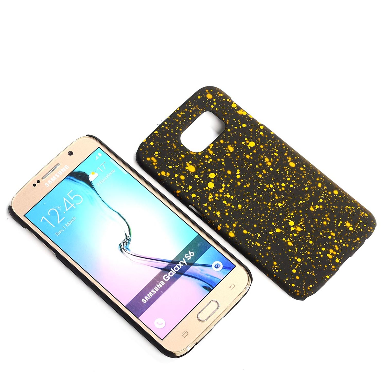 KÖNIG DESIGN Schwarz Schutzhülle, Galaxy Backcover, S6, Samsung