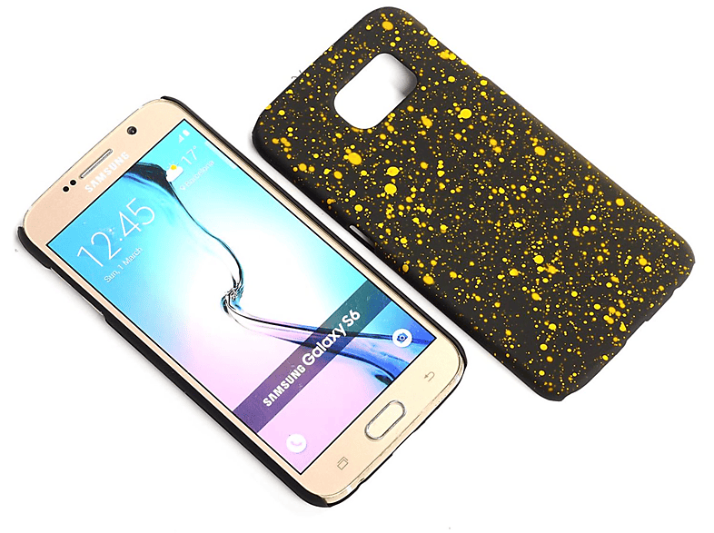 Galaxy Schwarz Samsung, DESIGN KÖNIG Backcover, Schutzhülle, S6,