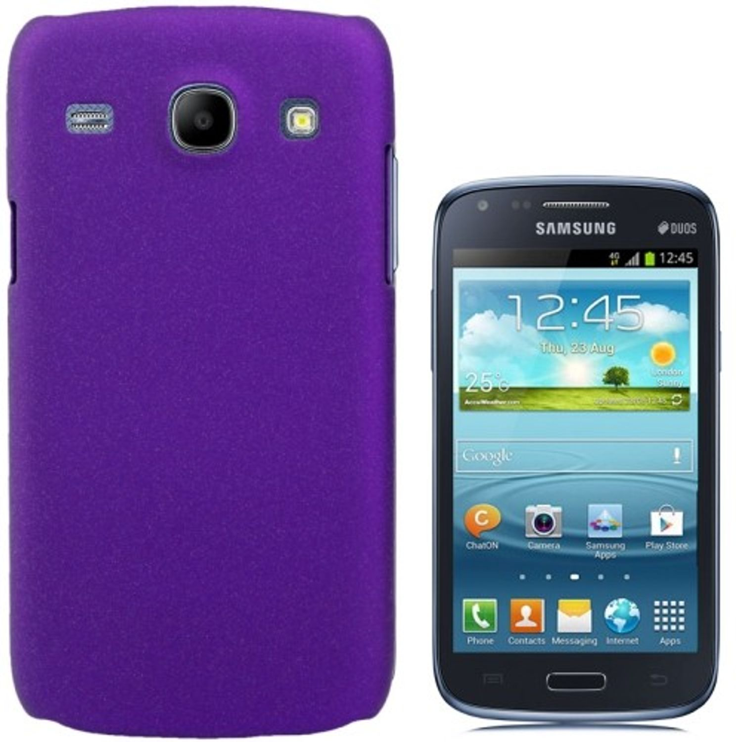 Backcover, i8260/i8261, Galaxy Samsung, Core Violett Schutzhülle, KÖNIG DESIGN