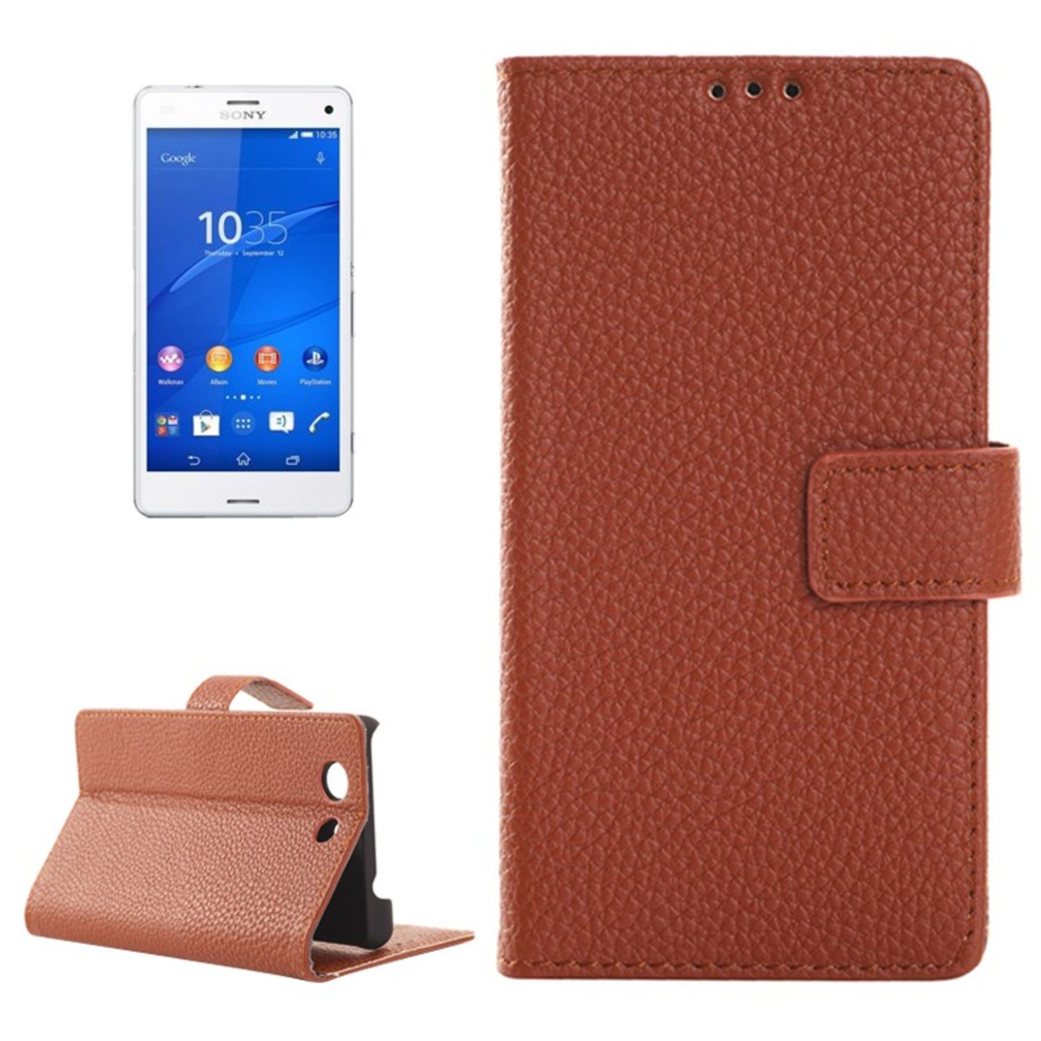 KNIG DESIGN Schutzhlle, Backcover, Sony, Xperia Z3 Compact, Braun