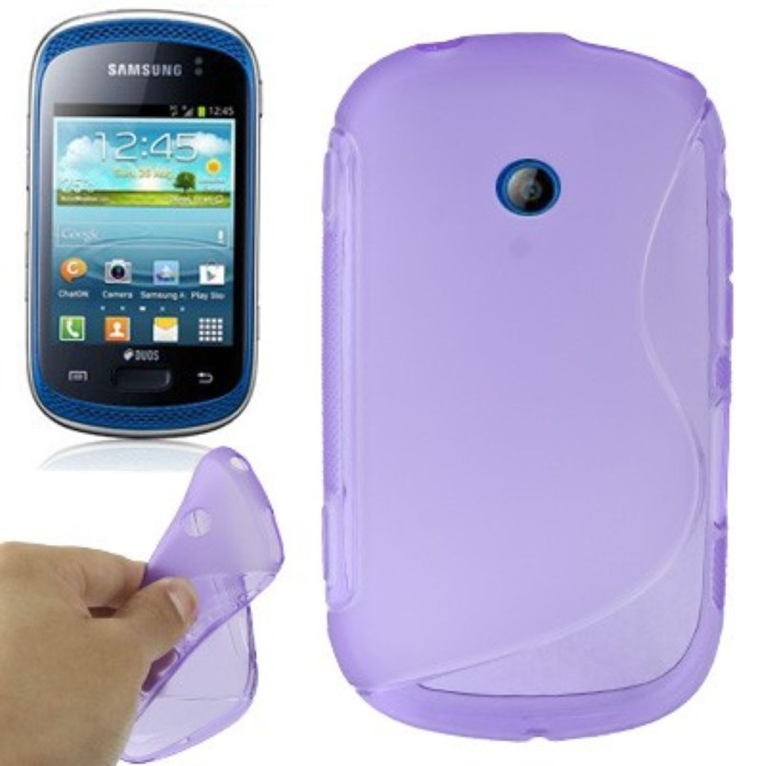 KÖNIG Schutzhülle, Samsung, Music S6010/S6012, Backcover, Galaxy DESIGN Violett