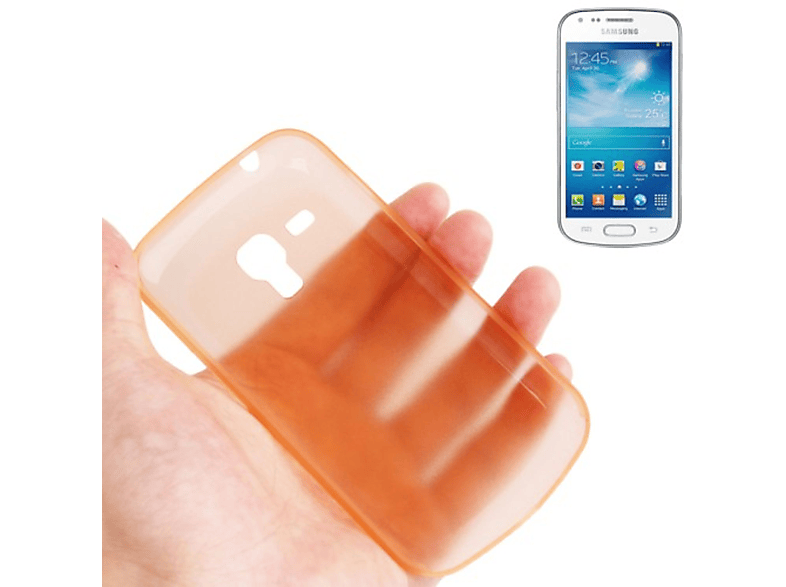 Backcover, Samsung, Trend Schutzhülle, Duos DESIGN Galaxy KÖNIG Orange S7562,