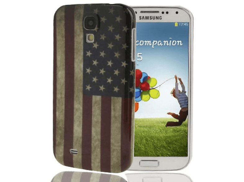Schutzhülle, Samsung, S4, KÖNIG Backcover, DESIGN Galaxy Mehrfarbig
