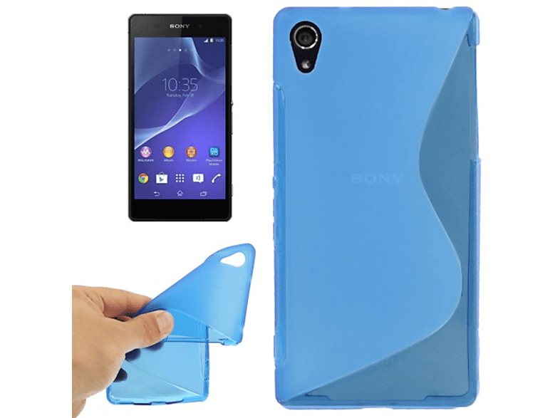 Z2, Schutzhülle, Backcover, Sony, DESIGN Xperia KÖNIG Blau