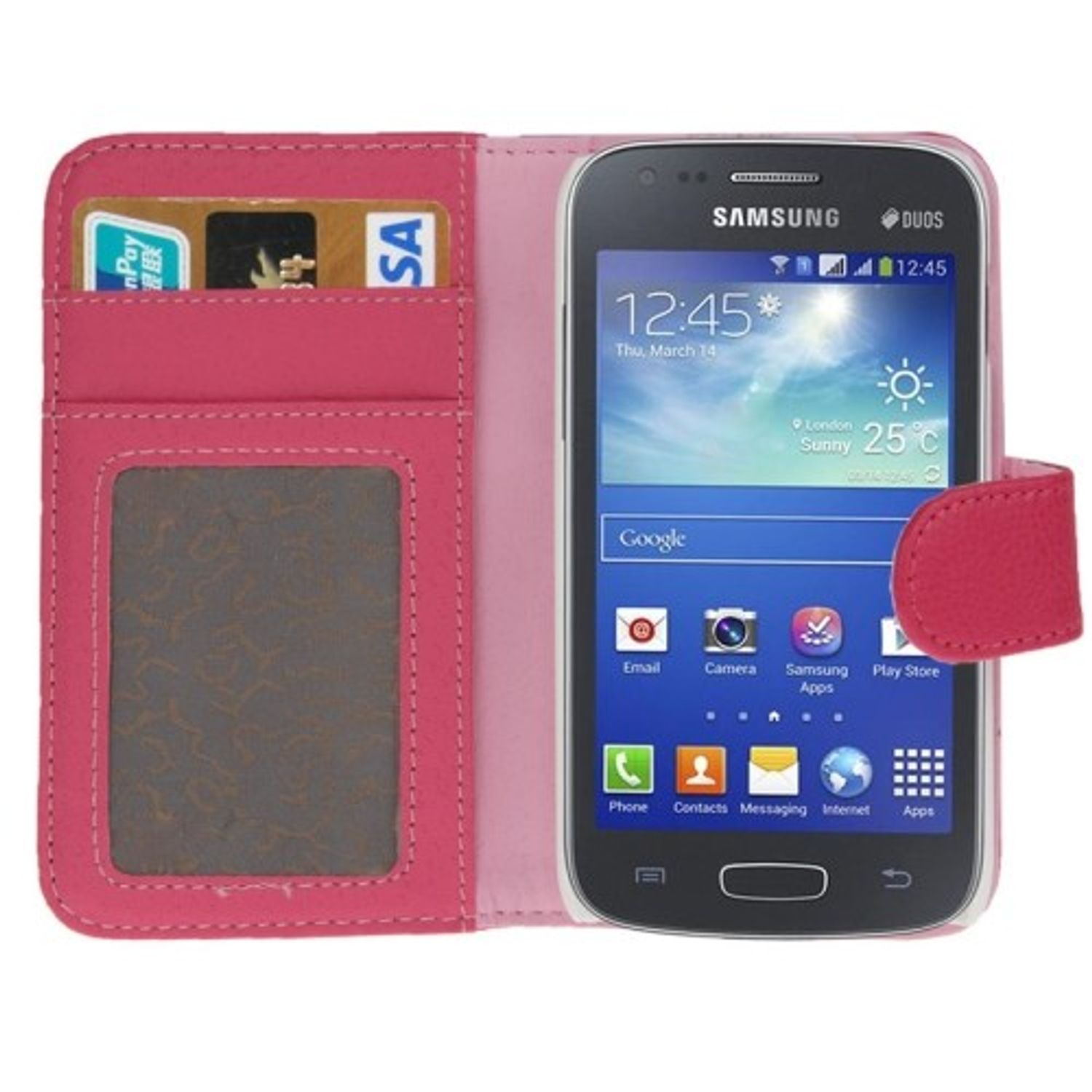 KÖNIG DESIGN Schutzhülle, Samsung, Backcover, 3 Rosa Ace Galaxy S7272