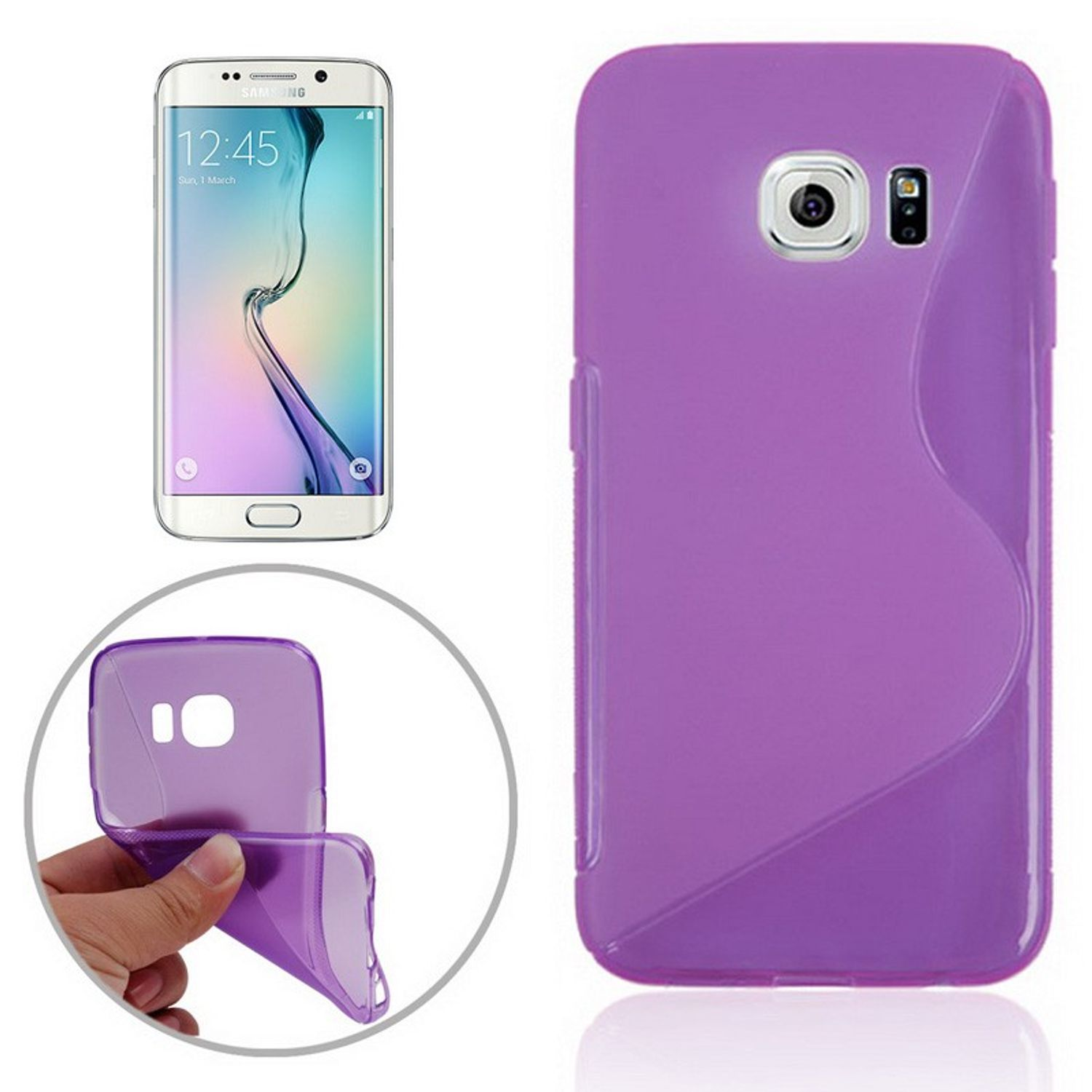 Edge, S6 Galaxy Samsung, Schutzhülle, Backcover, DESIGN Violett KÖNIG