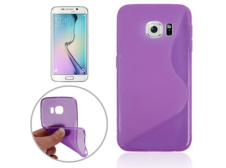 KÖNIG DESIGN Schutzhülle, Backcover, Samsung, Galaxy S6 Violett Edge
