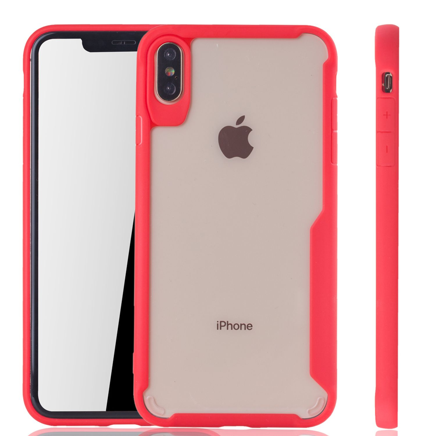 KÖNIG DESIGN Schutzhülle, Backcover, Rot XS Max, iPhone Apple