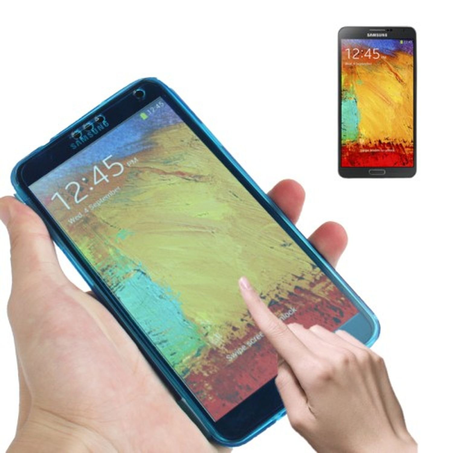 KÖNIG Schutzhülle, DESIGN Samsung, Galaxy 3, Note Backcover, Blau