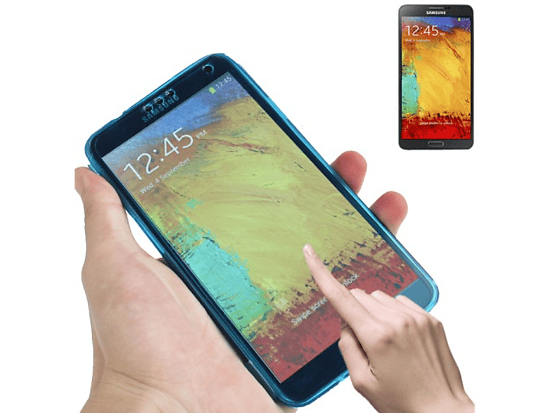 KÖNIG Schutzhülle, DESIGN Samsung, Galaxy 3, Note Backcover, Blau