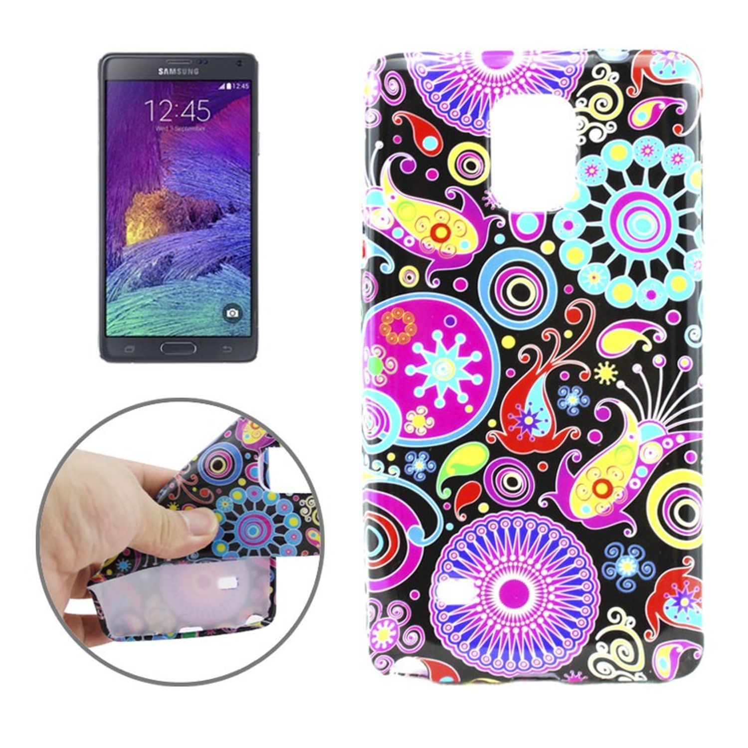 KÖNIG DESIGN Schutzhülle, Backcover, Samsung, Note 4, Galaxy Mehrfarbig