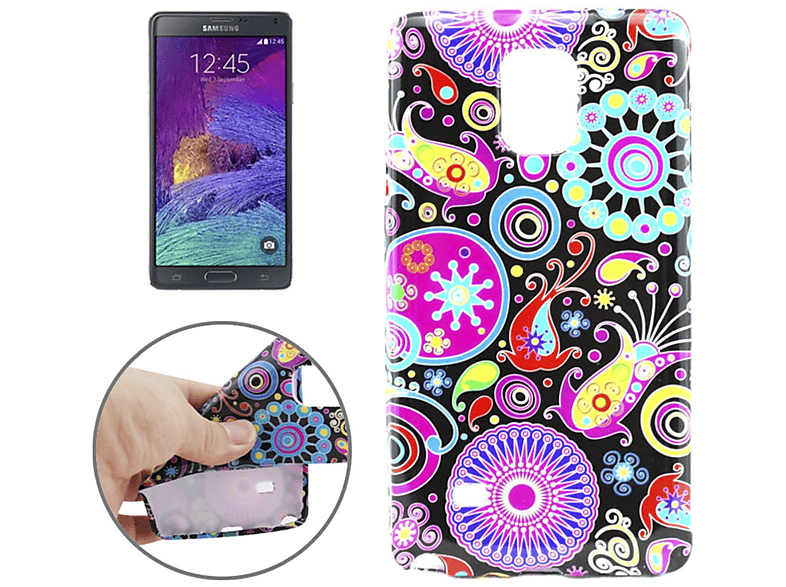 Samsung, Note Backcover, DESIGN Mehrfarbig 4, Galaxy Schutzhülle, KÖNIG
