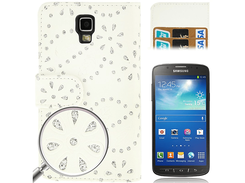 Backcover, Weiß KÖNIG S4 Schutzhülle, Samsung, Active, DESIGN Galaxy