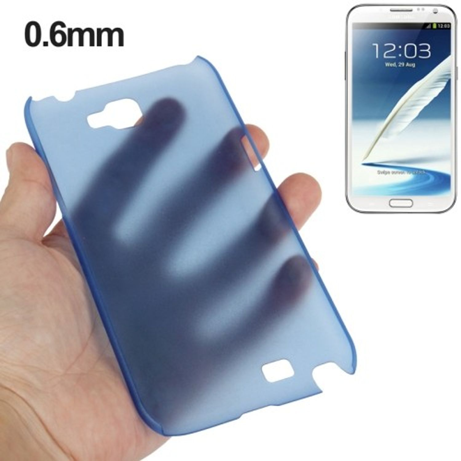 N7100, Blau KÖNIG Backcover, Schutzhülle, 2 Note DESIGN Samsung, Galaxy