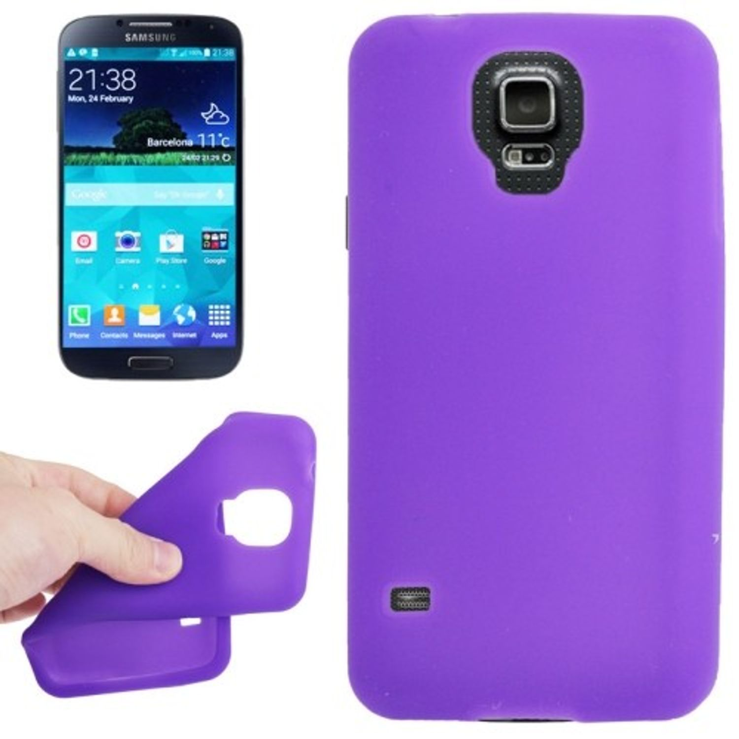 KÖNIG DESIGN Backcover, S5 S5 Violett Galaxy / Schutzhülle, Samsung, Neo