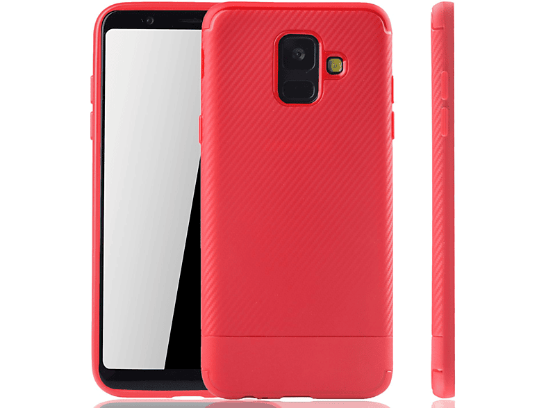 KÖNIG DESIGN Schutzhülle, Backcover, Samsung, A6 (2018), Galaxy Rot