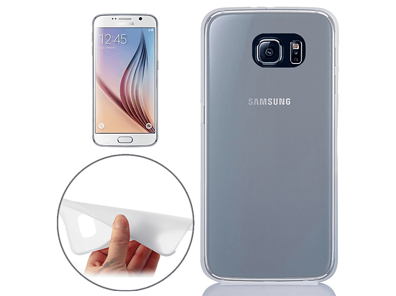KÖNIG DESIGN Schutzhülle, Backcover, Samsung, Galaxy S6, Weiß