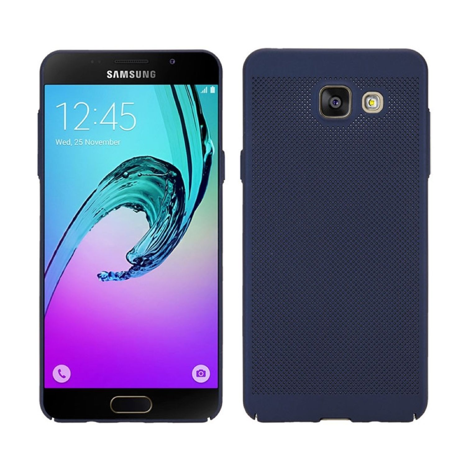 Samsung, (2017), KÖNIG Backcover, A3 DESIGN Galaxy Blau Schutzhülle,