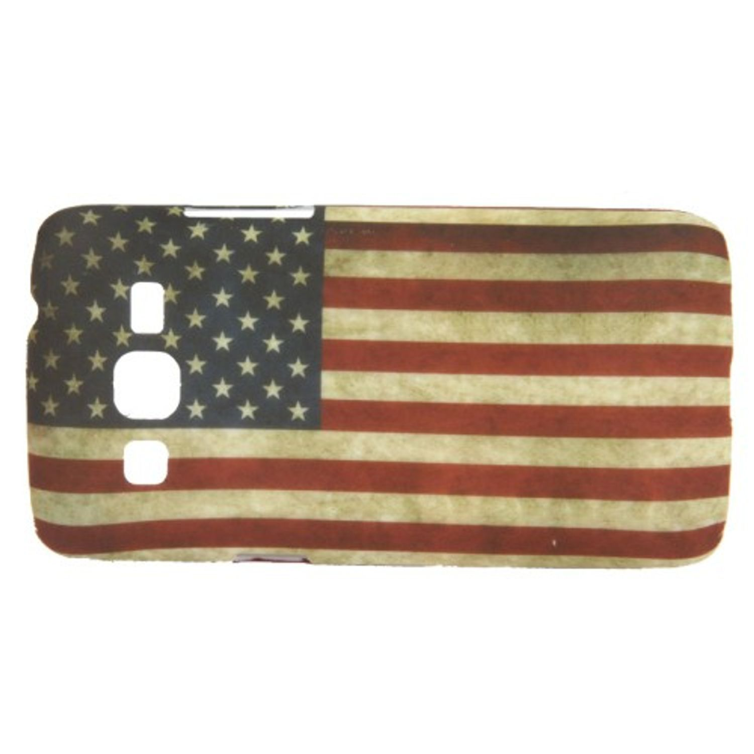 Handyhülle mit der amerikanischen Flagge. Die Hülle hat einen abgenutzten, verwitterten Look.